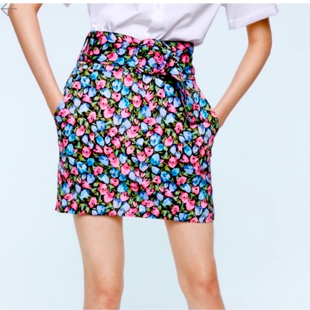 ZARA floral dress with belt